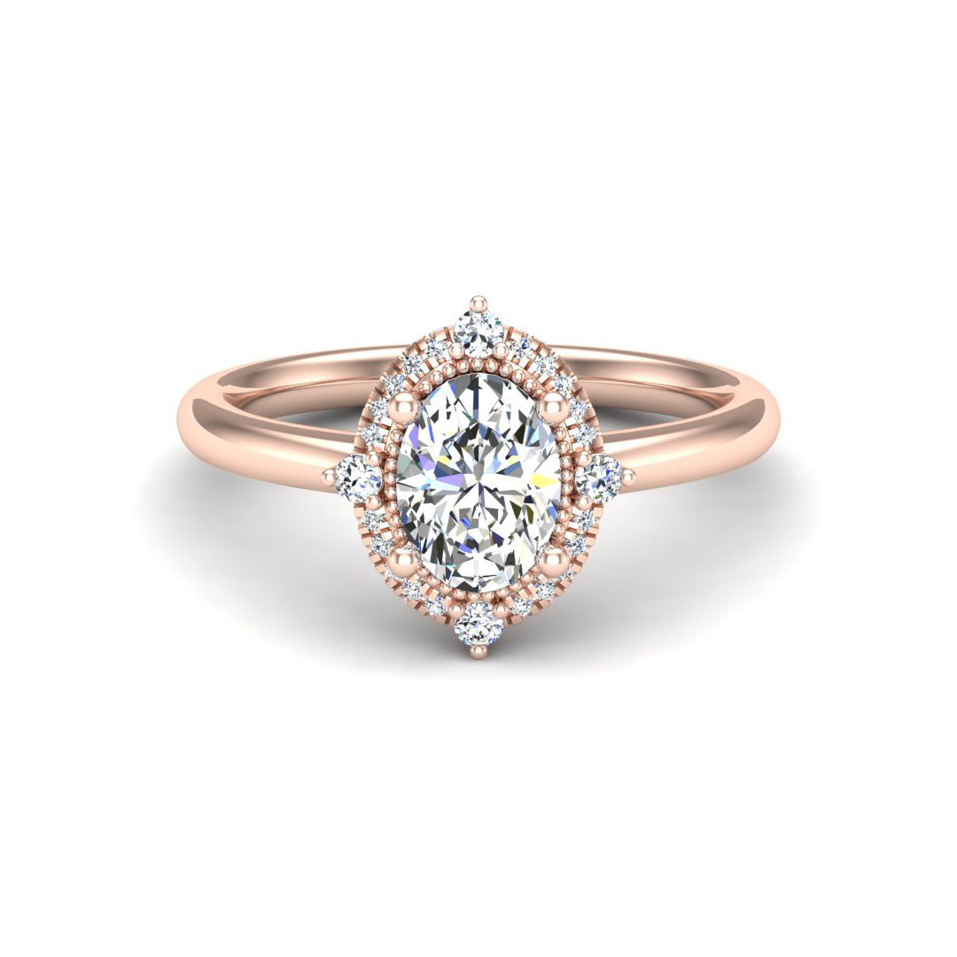 Reign Halo Engagement Ring